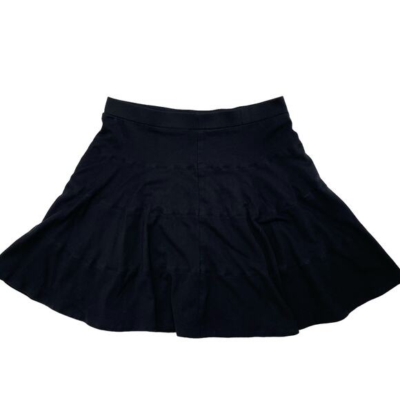 LANDS END Black Rayon Jersey Knit Pull On A-line Skirt Size Large 14-16 *READ* - Picture 5 of 9